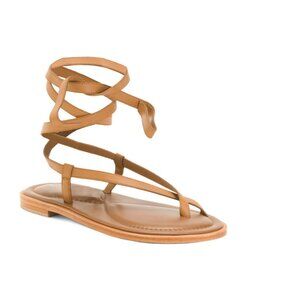 A.EMERY Dark Tan Leather The Piper Sandals